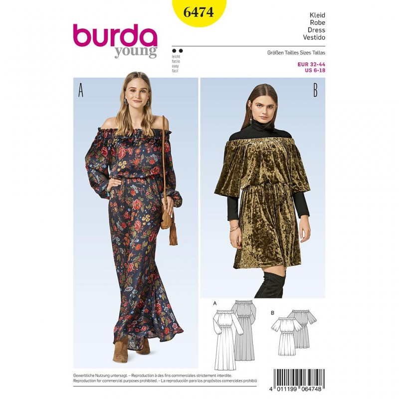 Patron Burda Style 6474 Robe