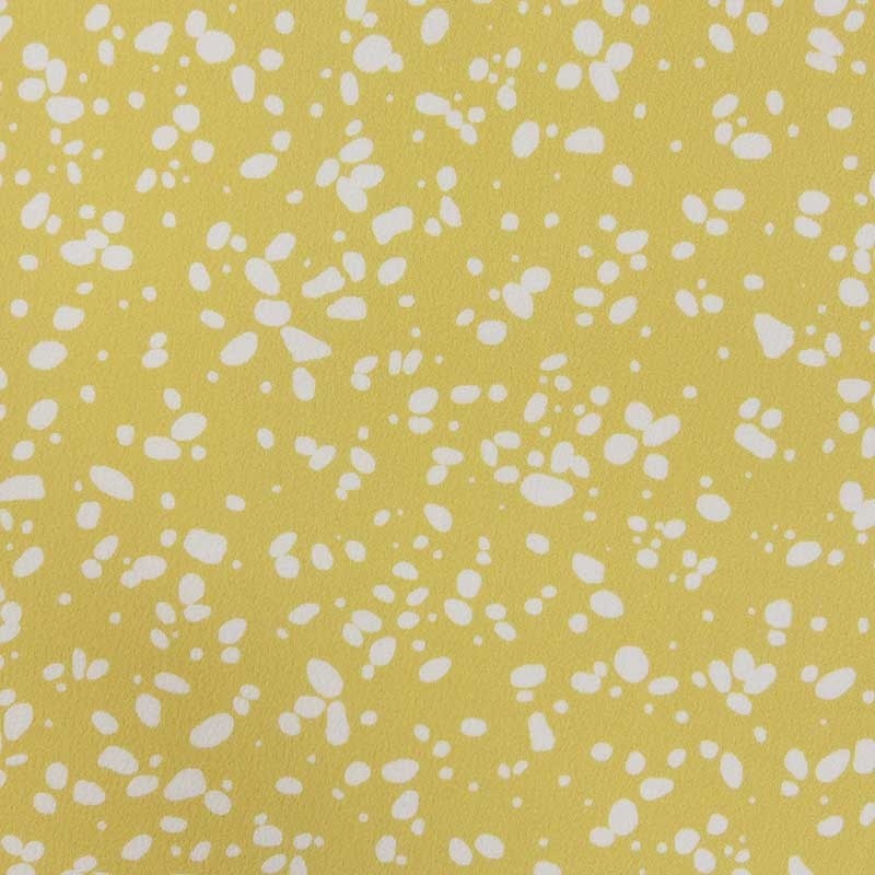 Tissu Crepe Imprimé Jaune