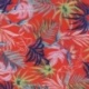 Tissu Stretch Polyester Imprimé Floral Rouge