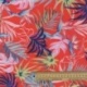 Tissu Stretch Polyester Imprimé Floral Rouge