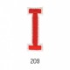 Lettres baton - Rouge i