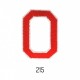 Lettres baton - Rouge o