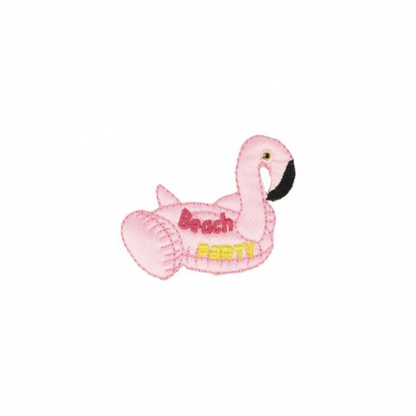 Ecusson bouees fun - Flamant rose