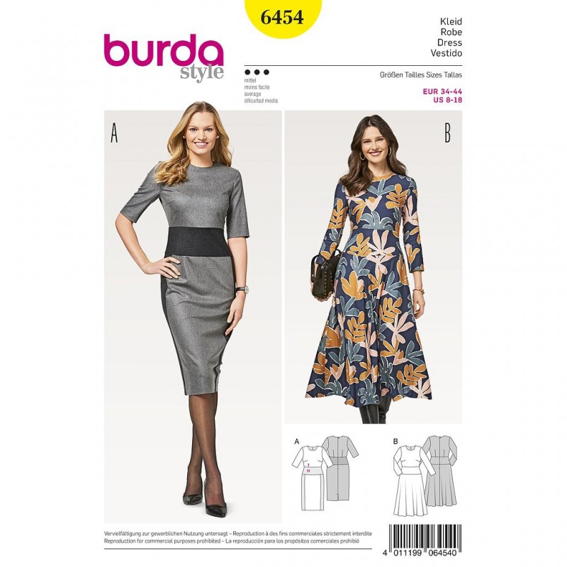 Patron Burda Style 6454 Robe