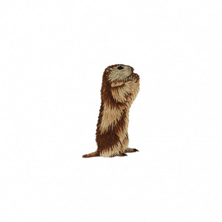 Ecusson marmotte profil - Gauche