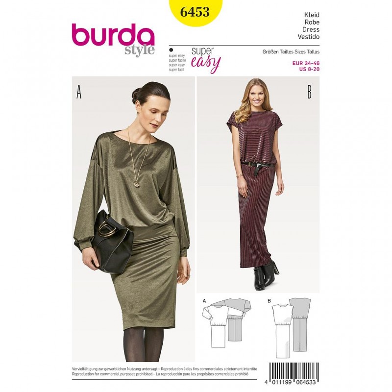 Patron Burda Style 6453 Robe