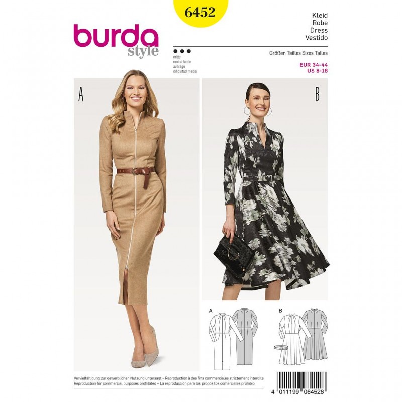 Patron Burda Style 6452 Robe