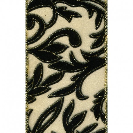 Ruban velours lait 60 mm