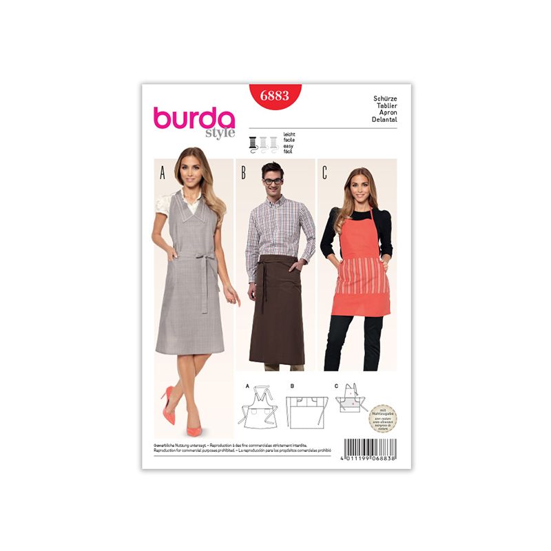 Patron Burda Style 6883 Tablier