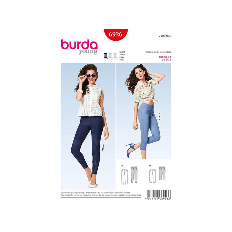 Patron Burda Style 6926 Jeggings 32/48