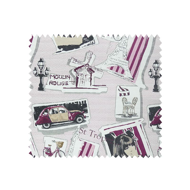 Tissu Jacquard Twigy Saint-Tropez Moulin Rouge