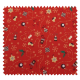 Tissu Coton de Noël Imprimé Boule Déco Fond Rouge