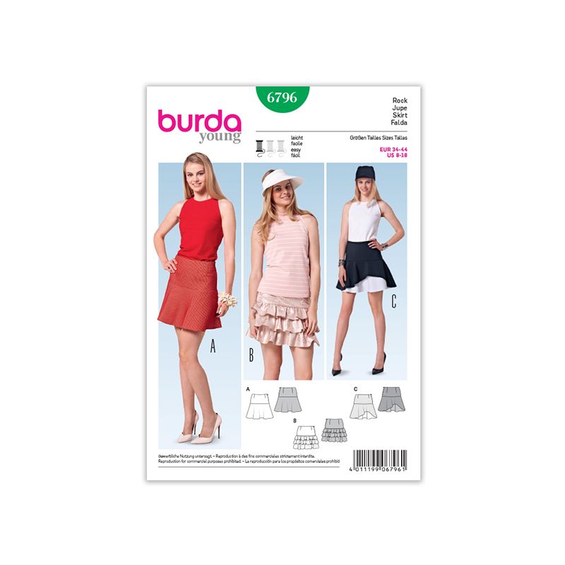 Patron Burda Style 6796 T-Shirt 34/44