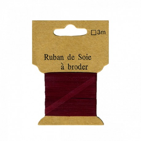 Ruban soie a broder 4mm