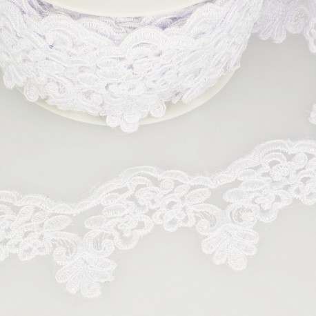 Broderie brillante  Blanc - 