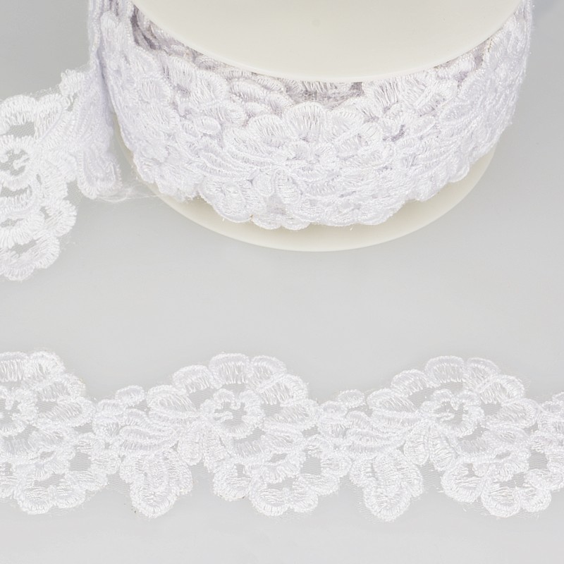 Broderie brillante  Blanc - 