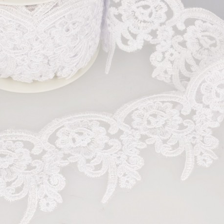 Broderie brillante  Blanc - 