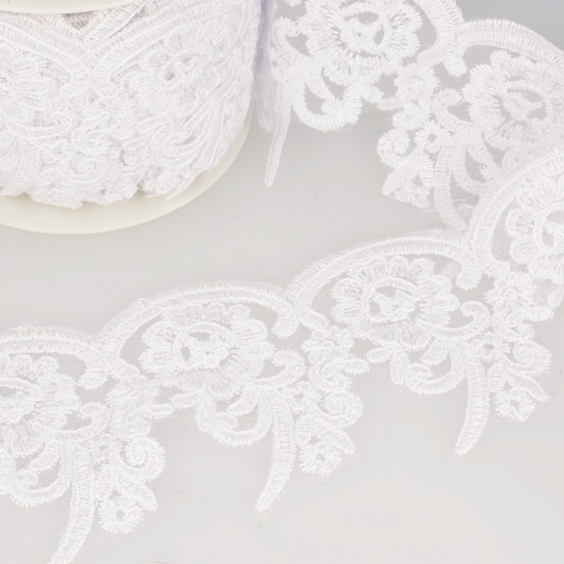 Broderie brillante  Blanc - 