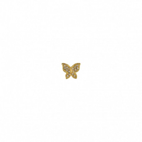 Bouton papillon strass