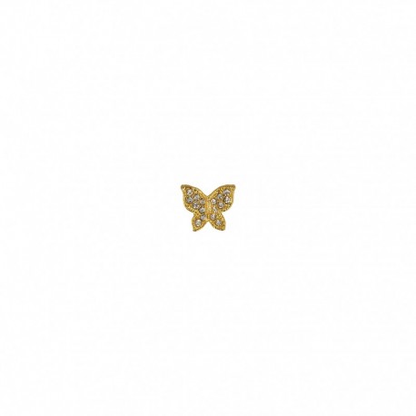 Bouton papillon strass