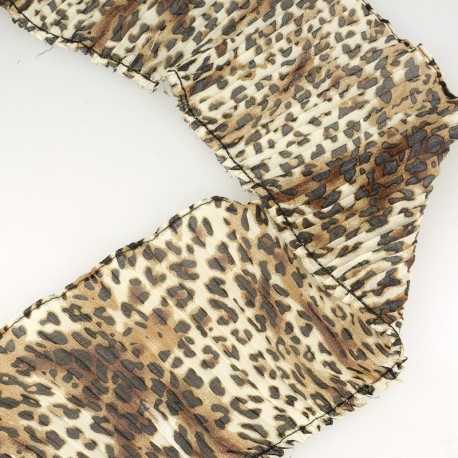 Voile plissé leopard