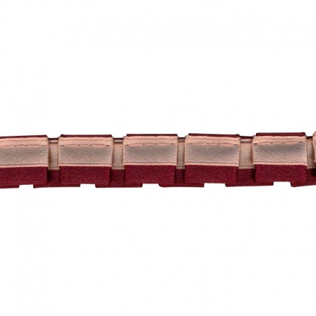 Ruche double ruban satin