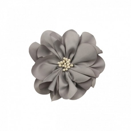 Fleur aspect soie broche