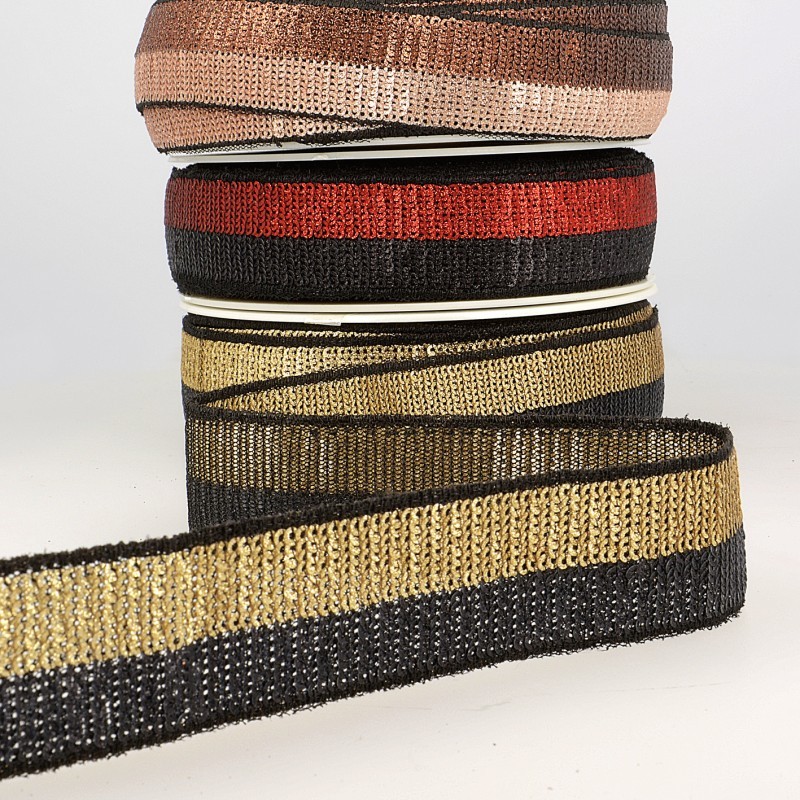 Galon paillettes bicolore