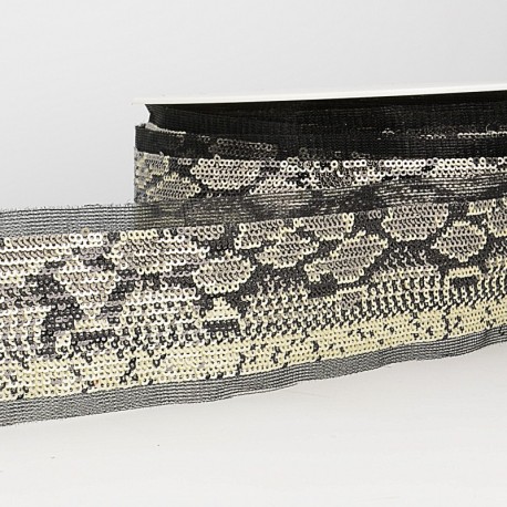 Galon paillettes reptile