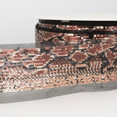 Galon paillettes reptile