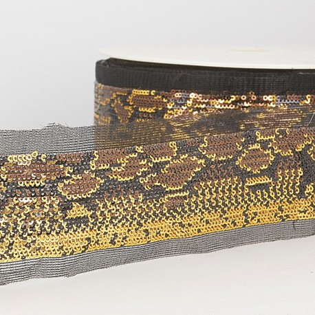 Galon paillettes reptile