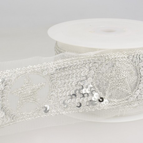 Galon paillettes étoiles