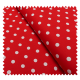 Tissu Popeline Pois Rouge Blanc