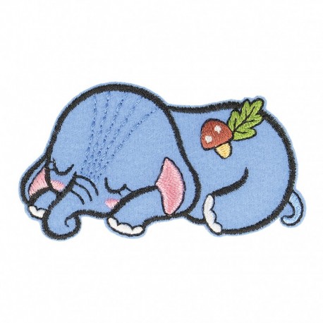 Ecusson animaux endormi - Eléphant
