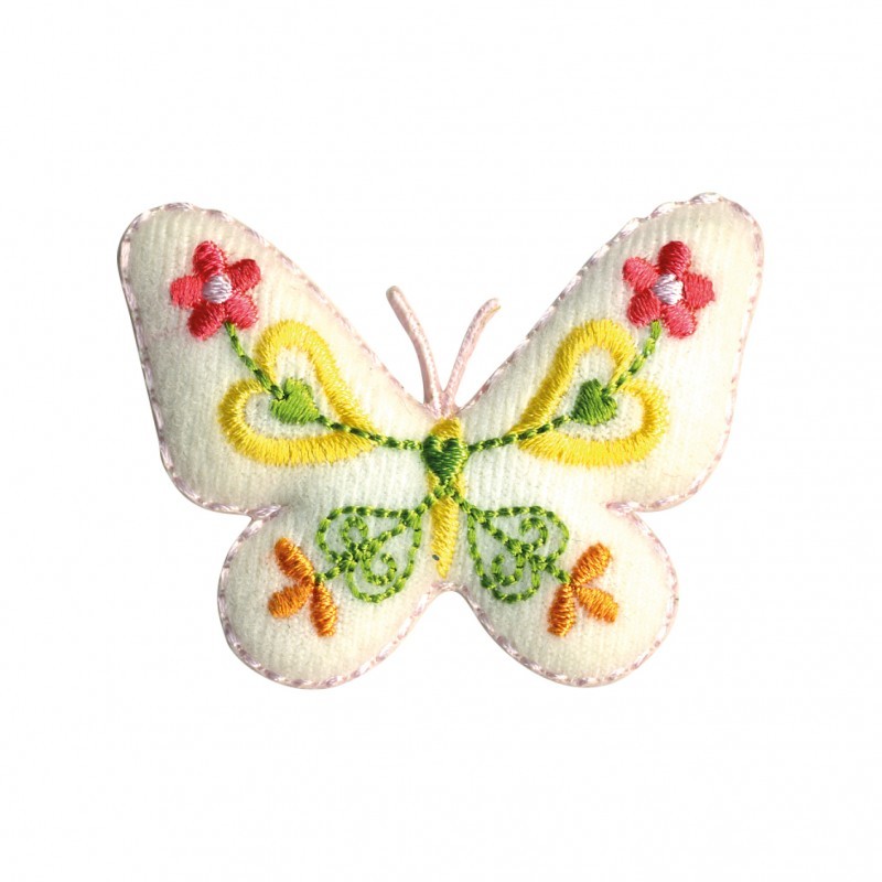 Papillon feutrine blanc