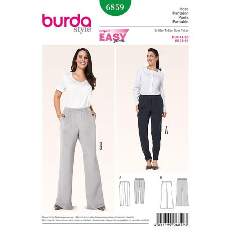 Patron Burda Style 6859 Pantalon 44/60