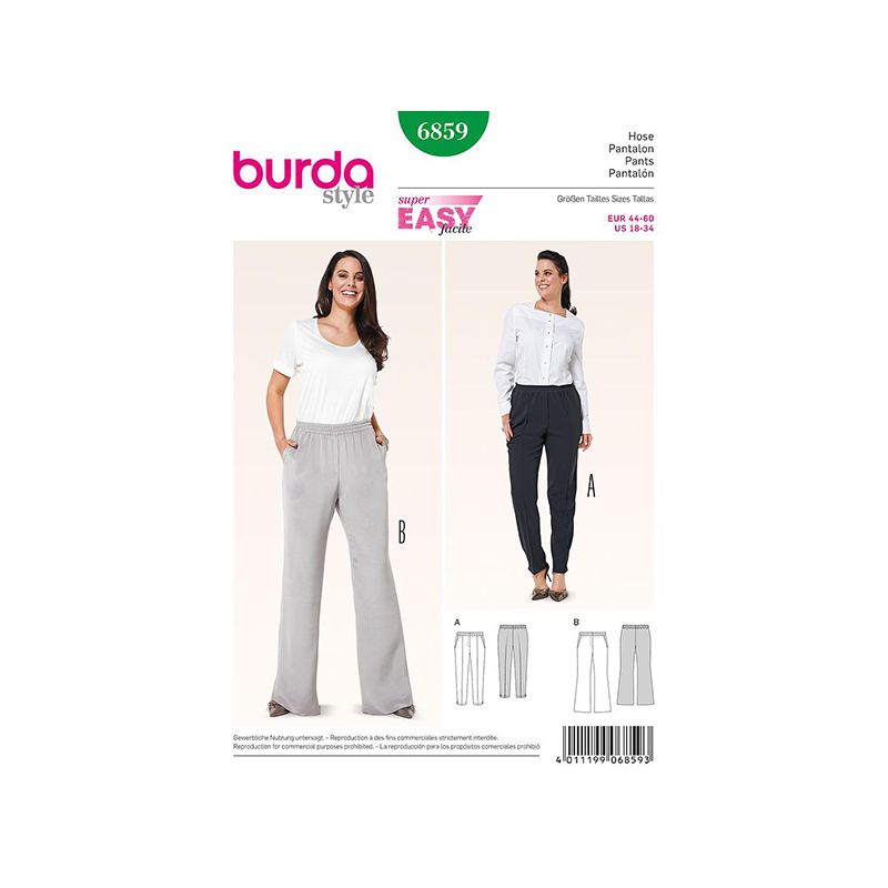 Patron Burda Style 6859 Pantalon 44/60