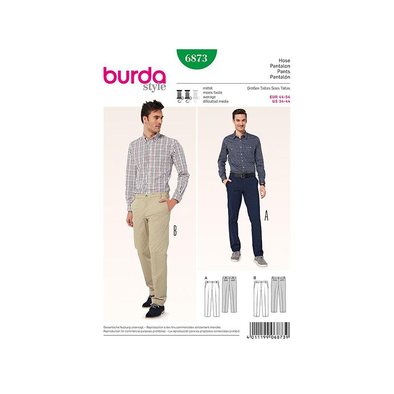 Patron Burda Style 6873 Pantalon 44/54