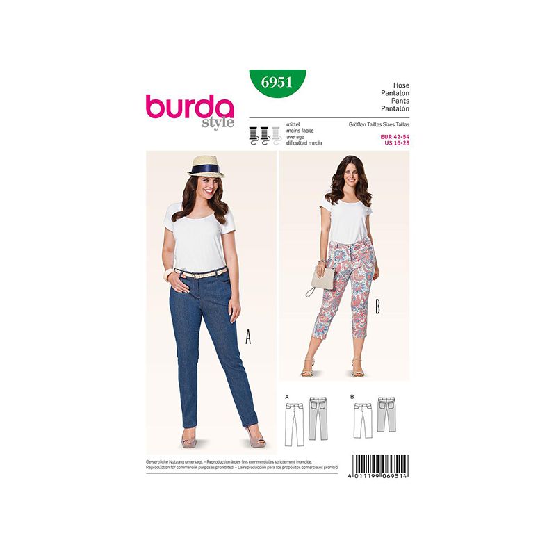 Patron Burda Style 6951 Pantalon 42/54