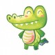 Ecusson animaux mignons - Crocodile