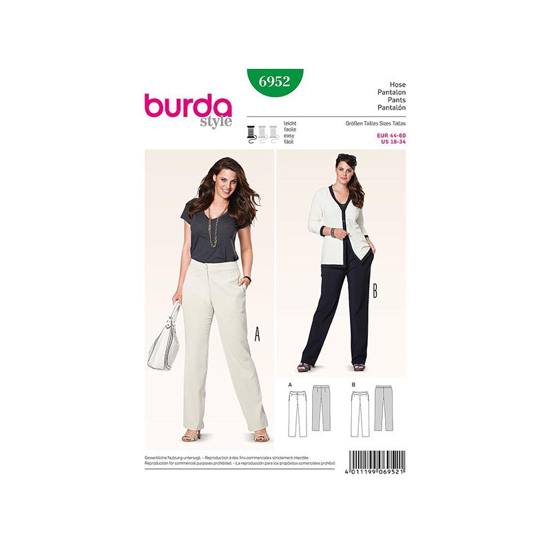 Patron Burda Style 6952 Pantalon 44/60