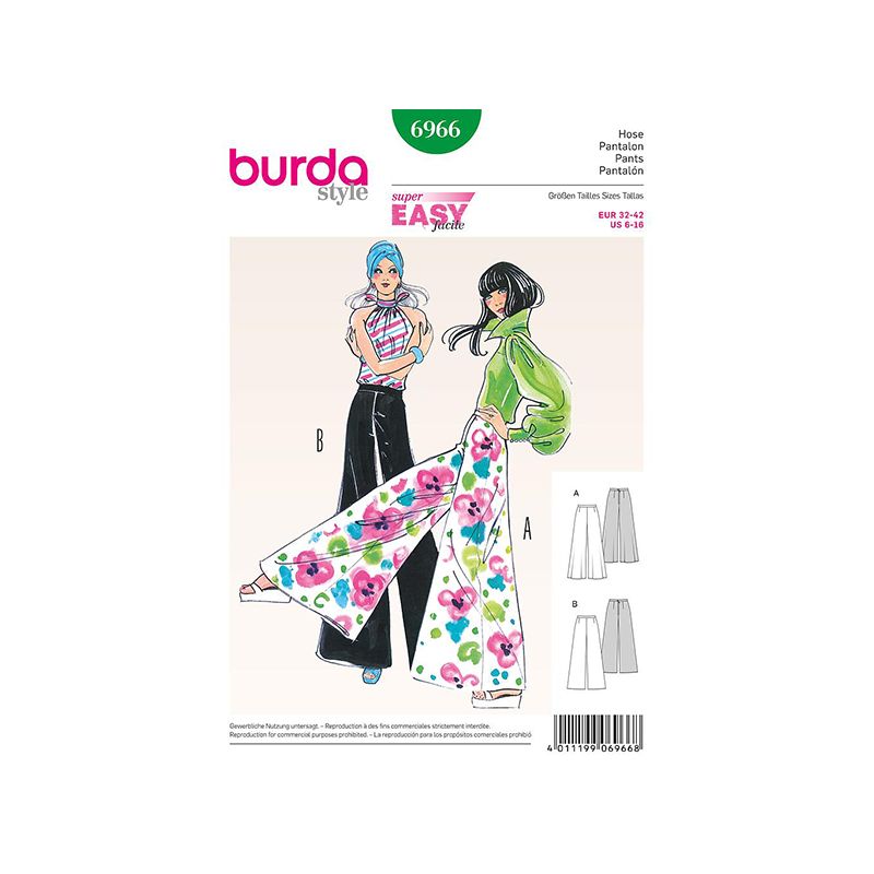 Patron Burda Style 6966 Pantalon 32/42