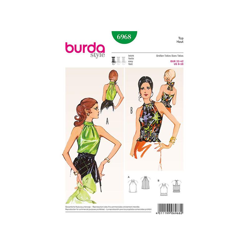 Patron Burda Style 6968 Haut 32/42