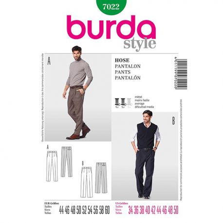 Patron Burda Style 7022 Pantalon 44/60