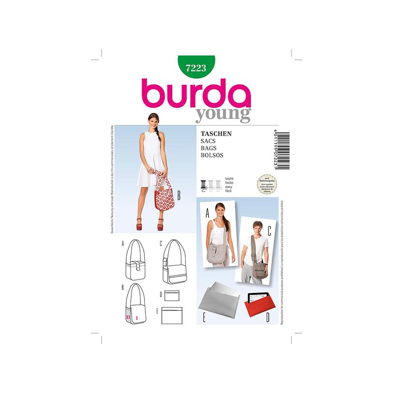 Patron Burda Style 7223 Sacs