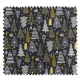 Tissu Jacquard Celebration Allover Graphite Or