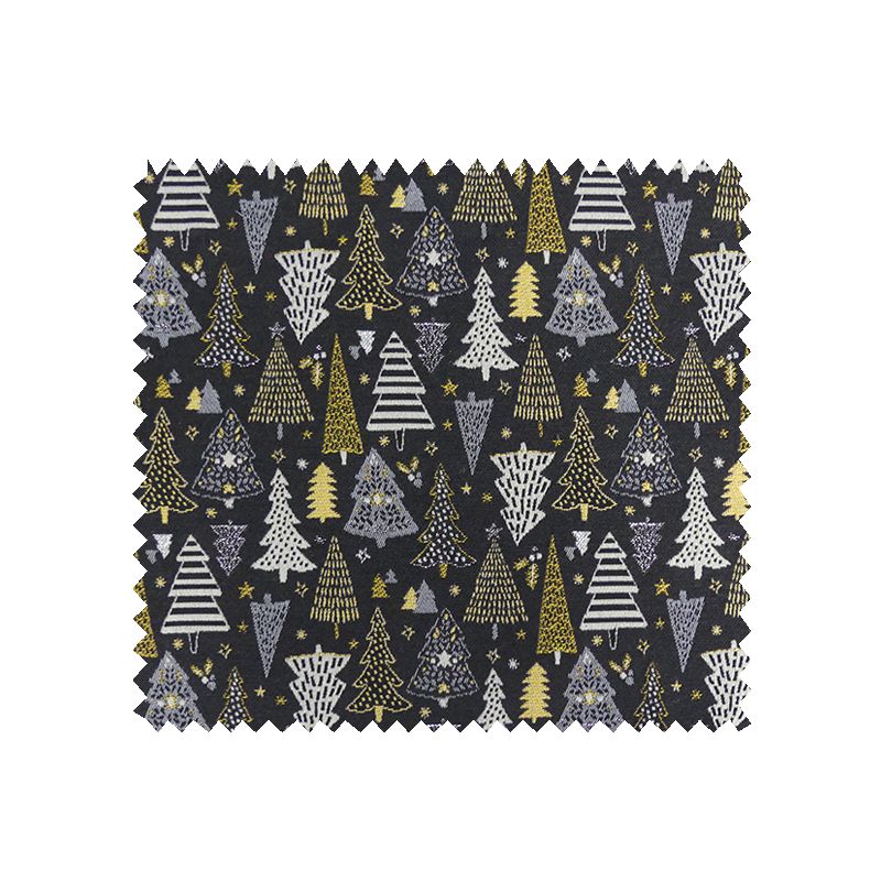 Tissu Jacquard Celebration Allover Graphite Or