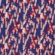 Tissu Imprimé Abstrait Cobalt 
