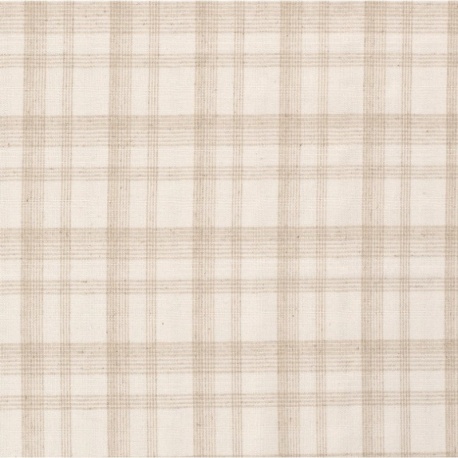Tissu Aspect Lin Imprimé Blanc Cassé
