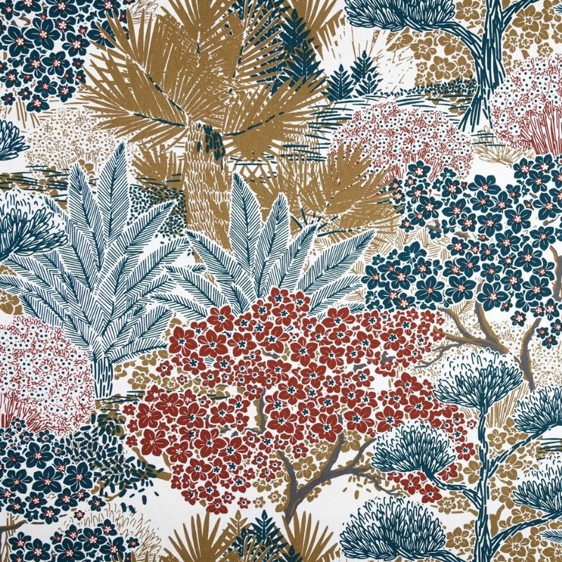 Tissu Demi Natte  Mako Petrole Grande Largeur